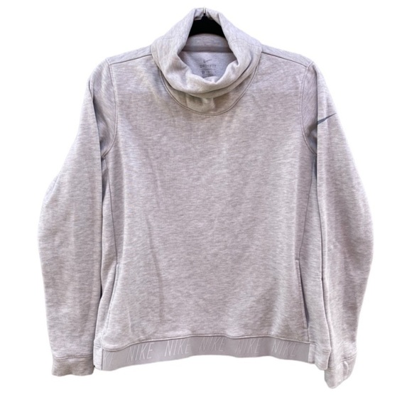 Nike Dri-Fit Gray Turtleneck Sweater w/ Pockets Sz M - Picture 1 of 12